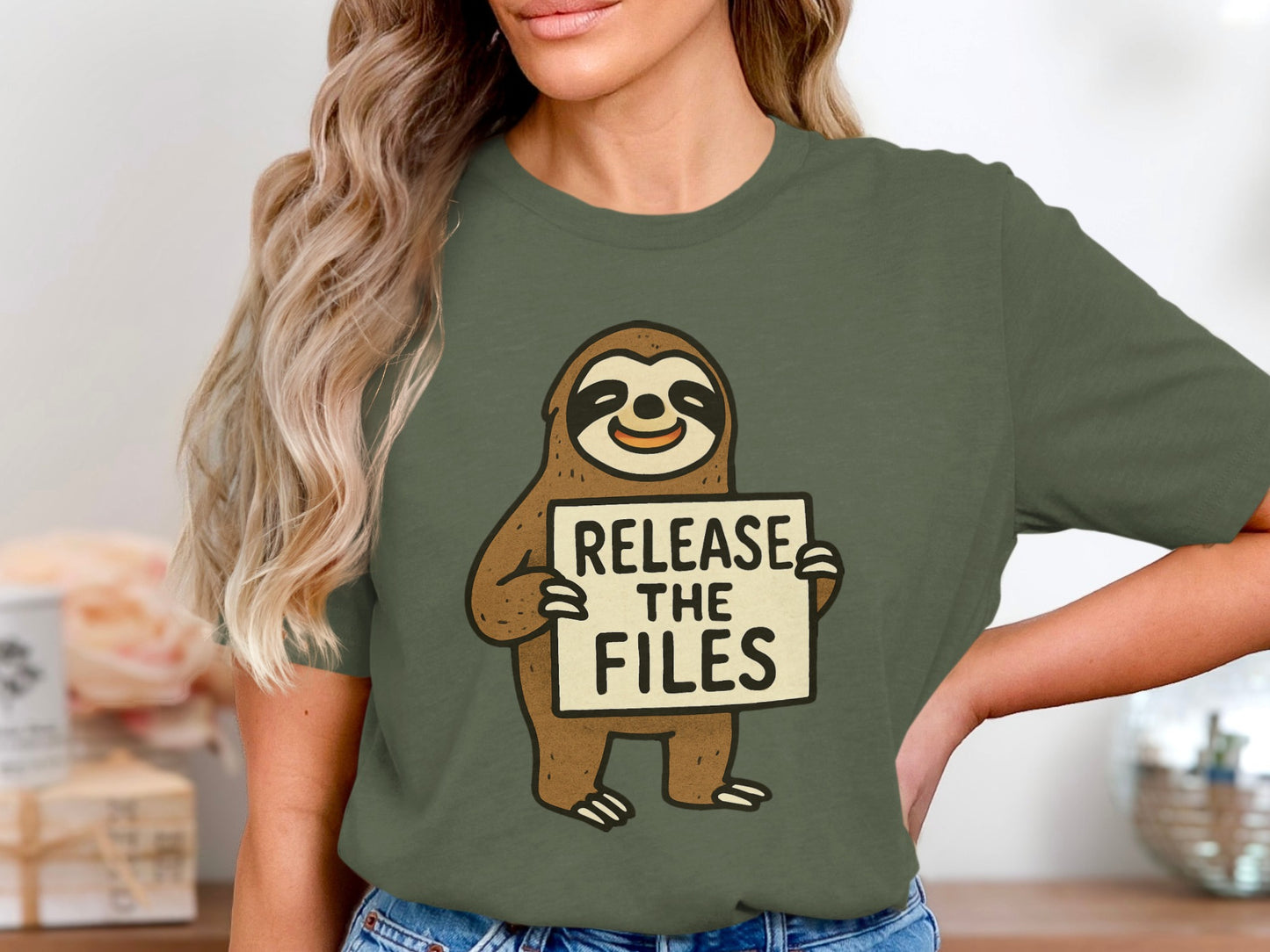 Release The Files Sloth Graphic T-shirt product type
