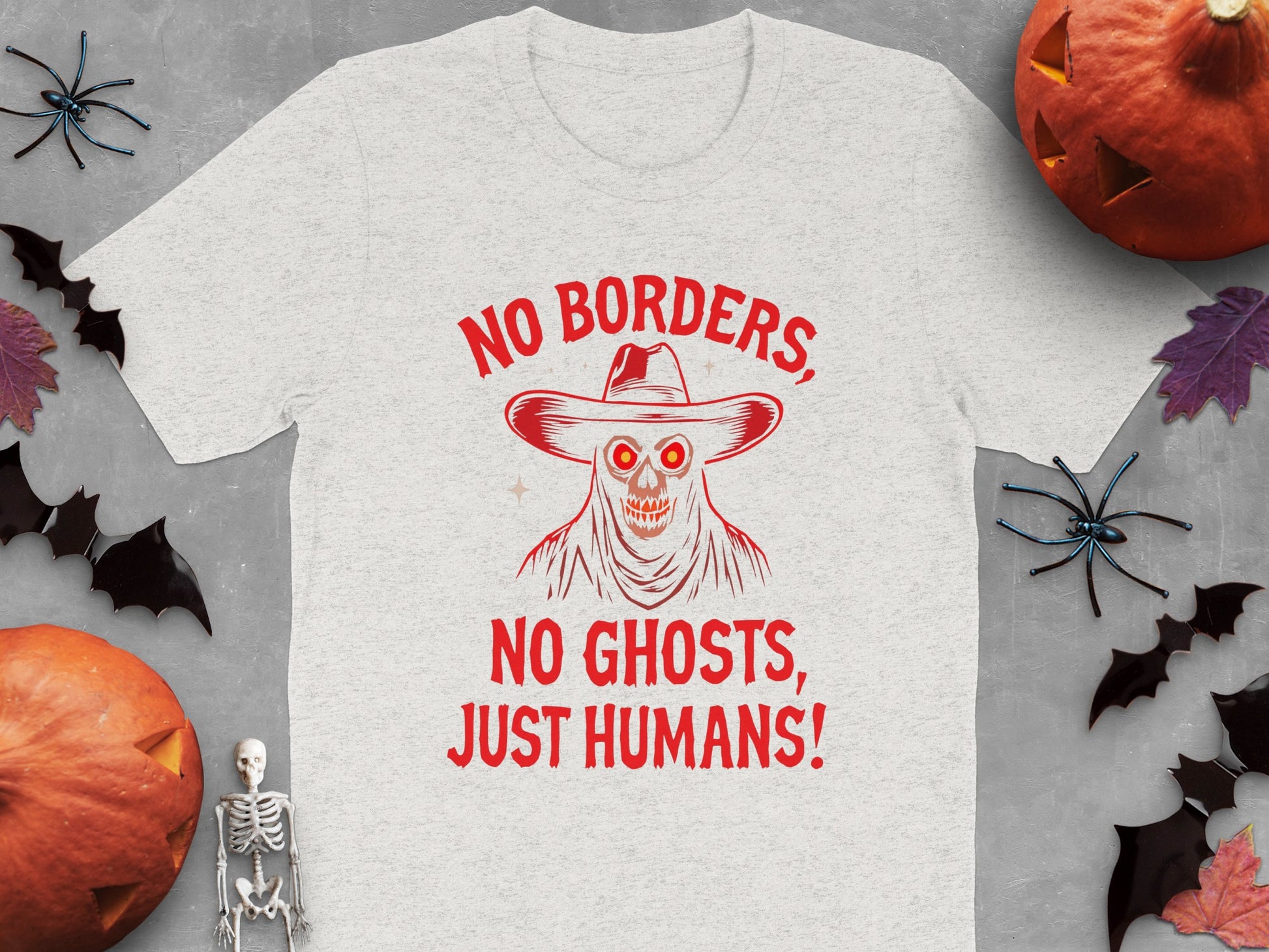 No Borders No Ghosts Just Humans Halloween product type