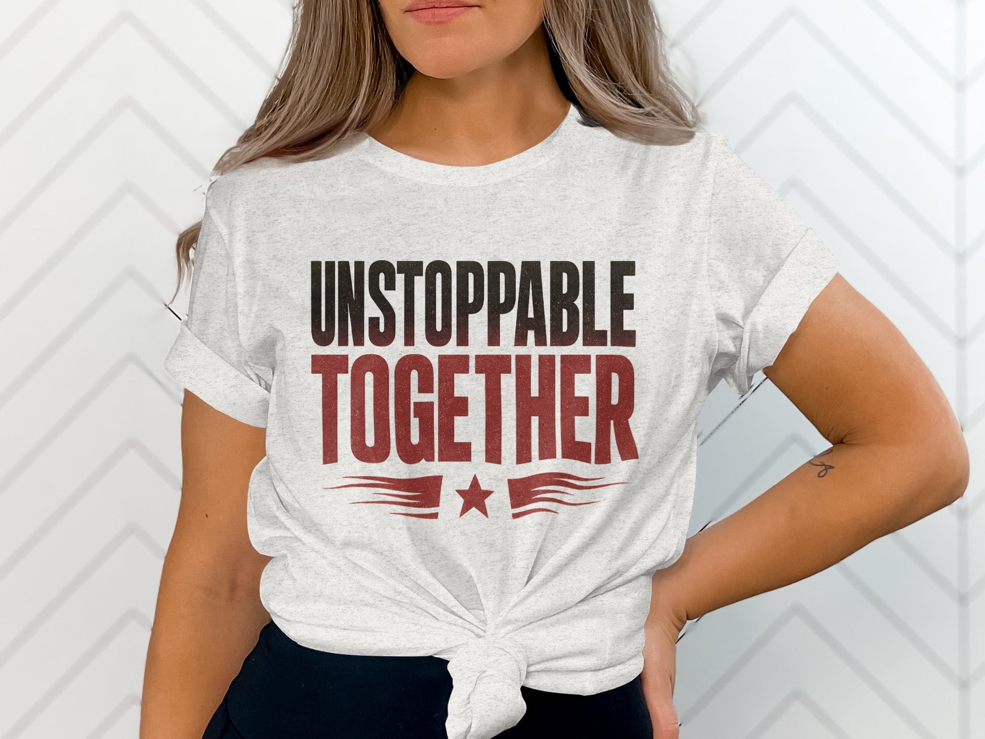 Unstoppable Together Graphic Tee Shirt Fashionable Apparel