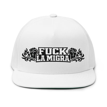 F**k La Migra Snapback Cap with Empowering Message