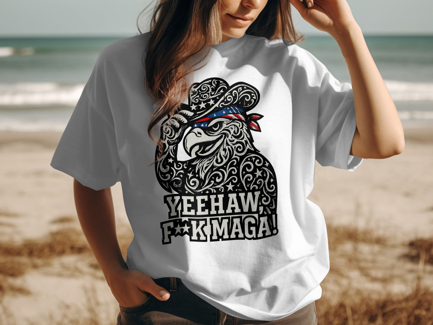 Yeehaw F**k Maga Funny Political T-shirt product