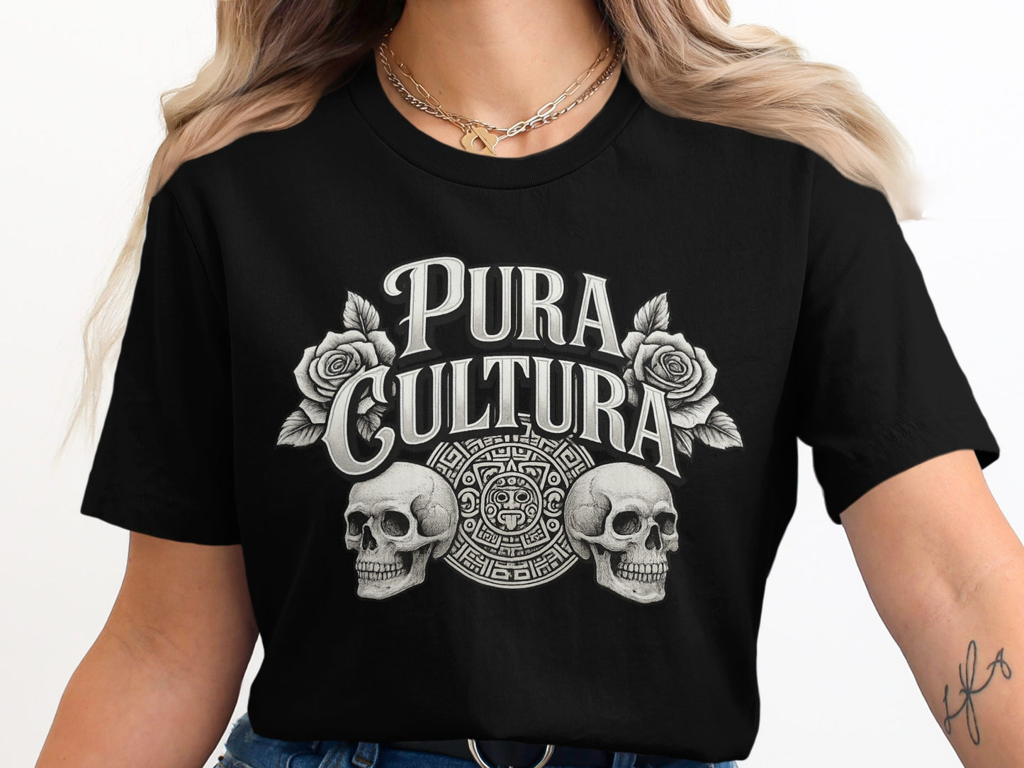 Pura Cultura Skull and Roses Graphic Tee product