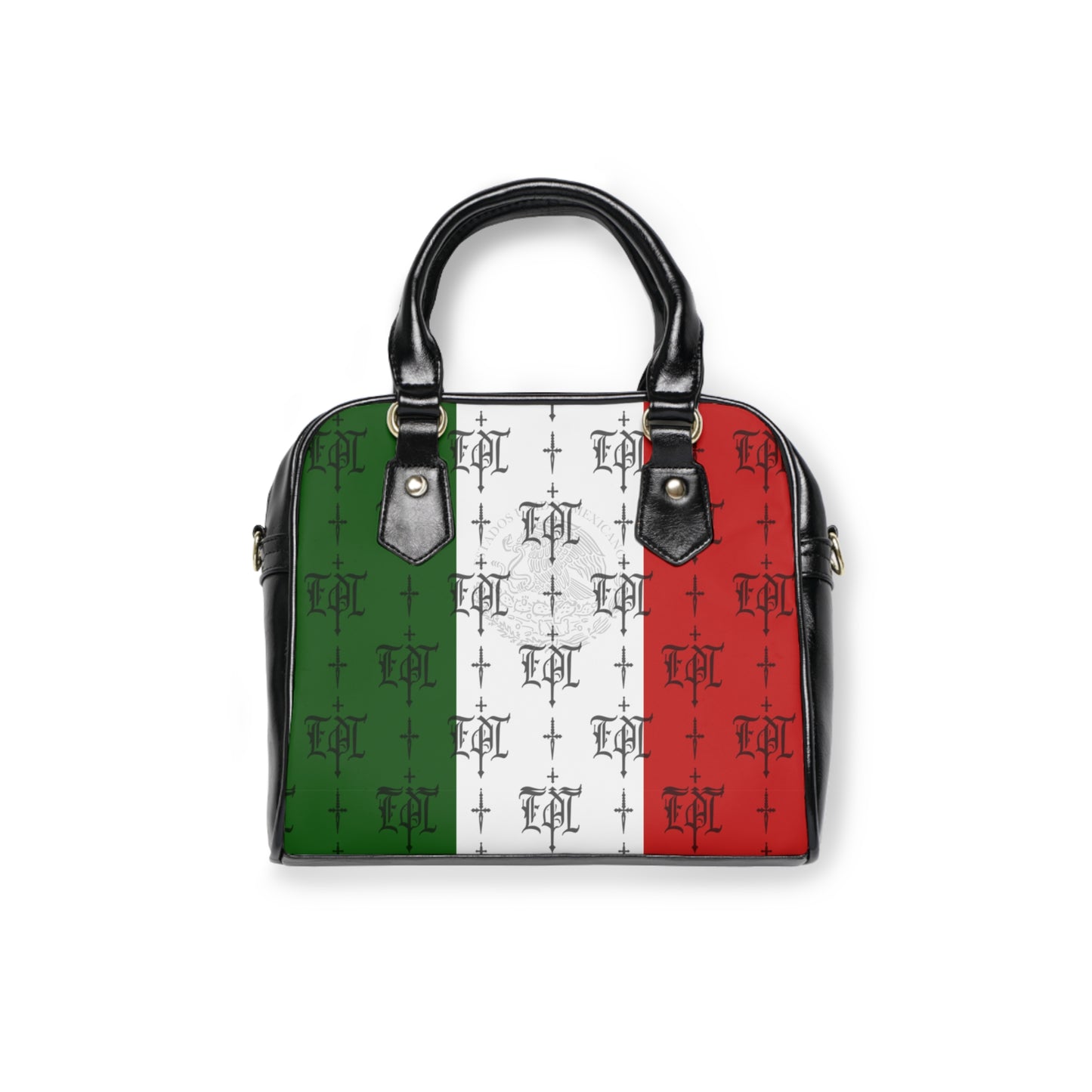 FDT Mexico Purse That Speaks To Anti Trump Liberal Purse |Monogram Grey Shoulder Handbag — Elegant Patterned Satchel Purse