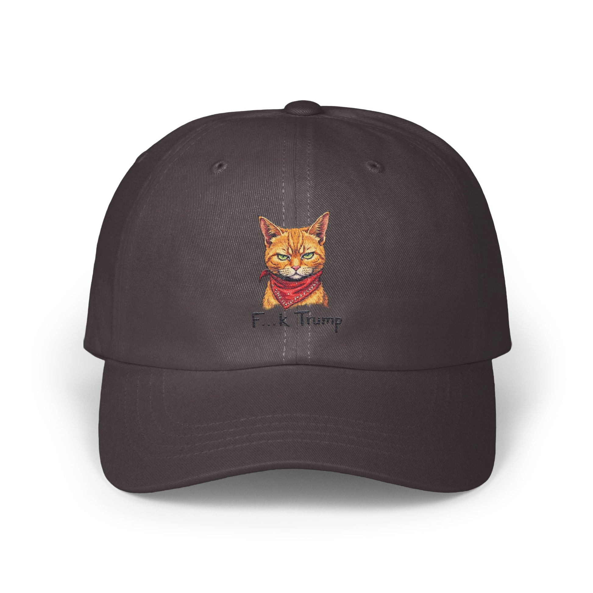 Cat Illustration with Funny Text Embroidered Hat product