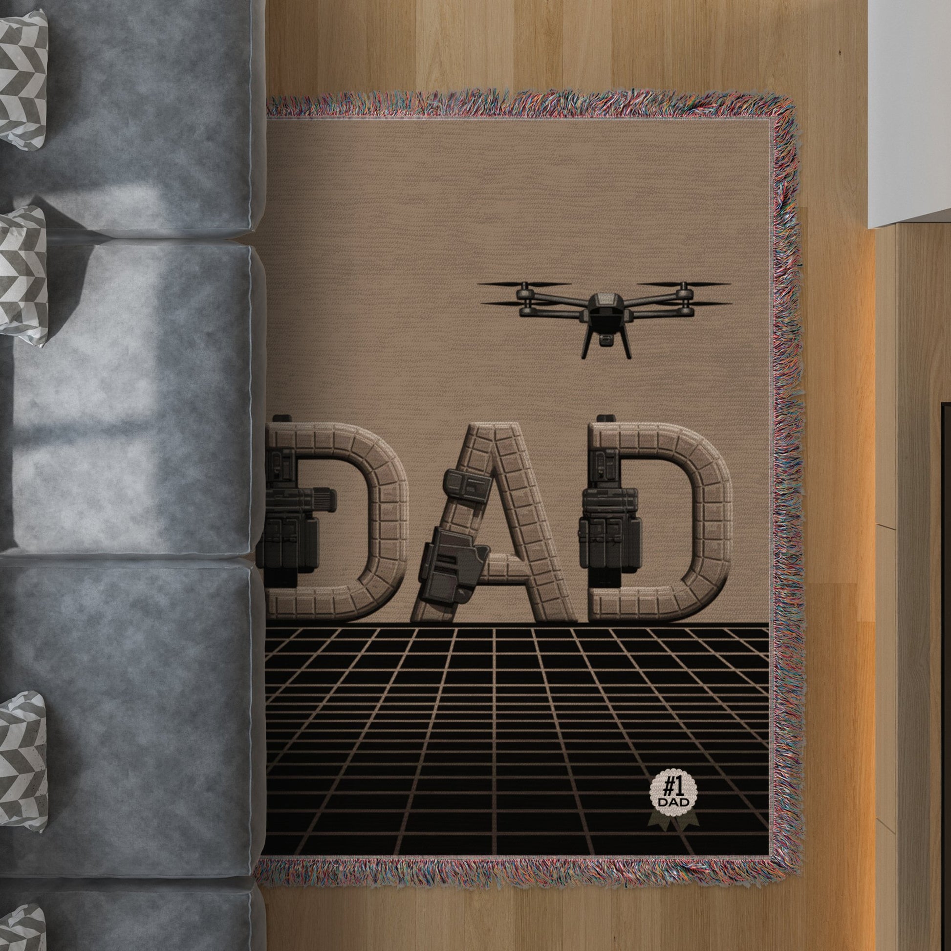 #1 Dad Design with Drones and Controllers Rug product