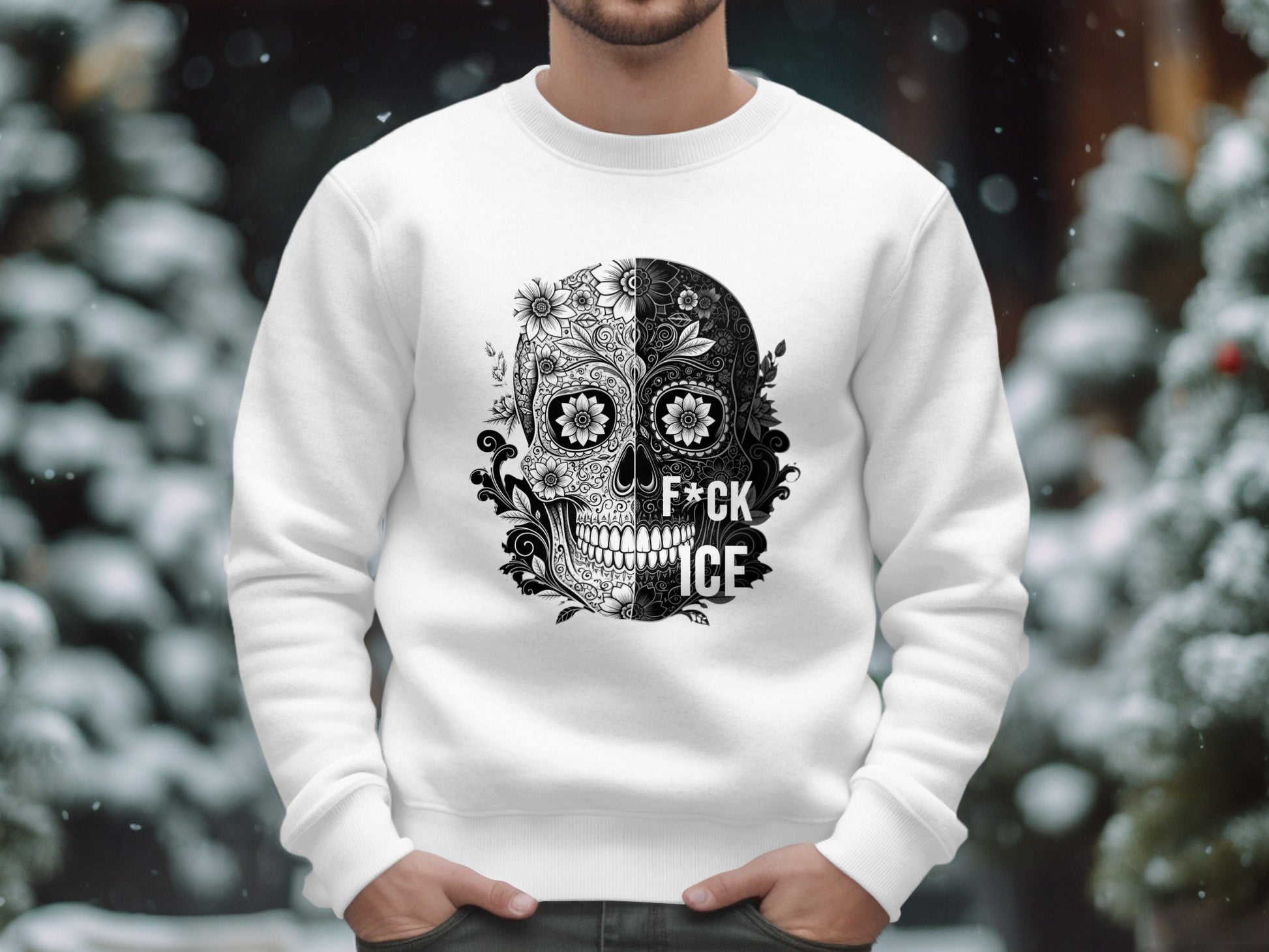 Skull Graphic F*ck ICE Statement Sweatshirt product