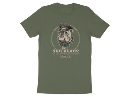 250 Years Devil Dog Military Bulldog T-Shirt
