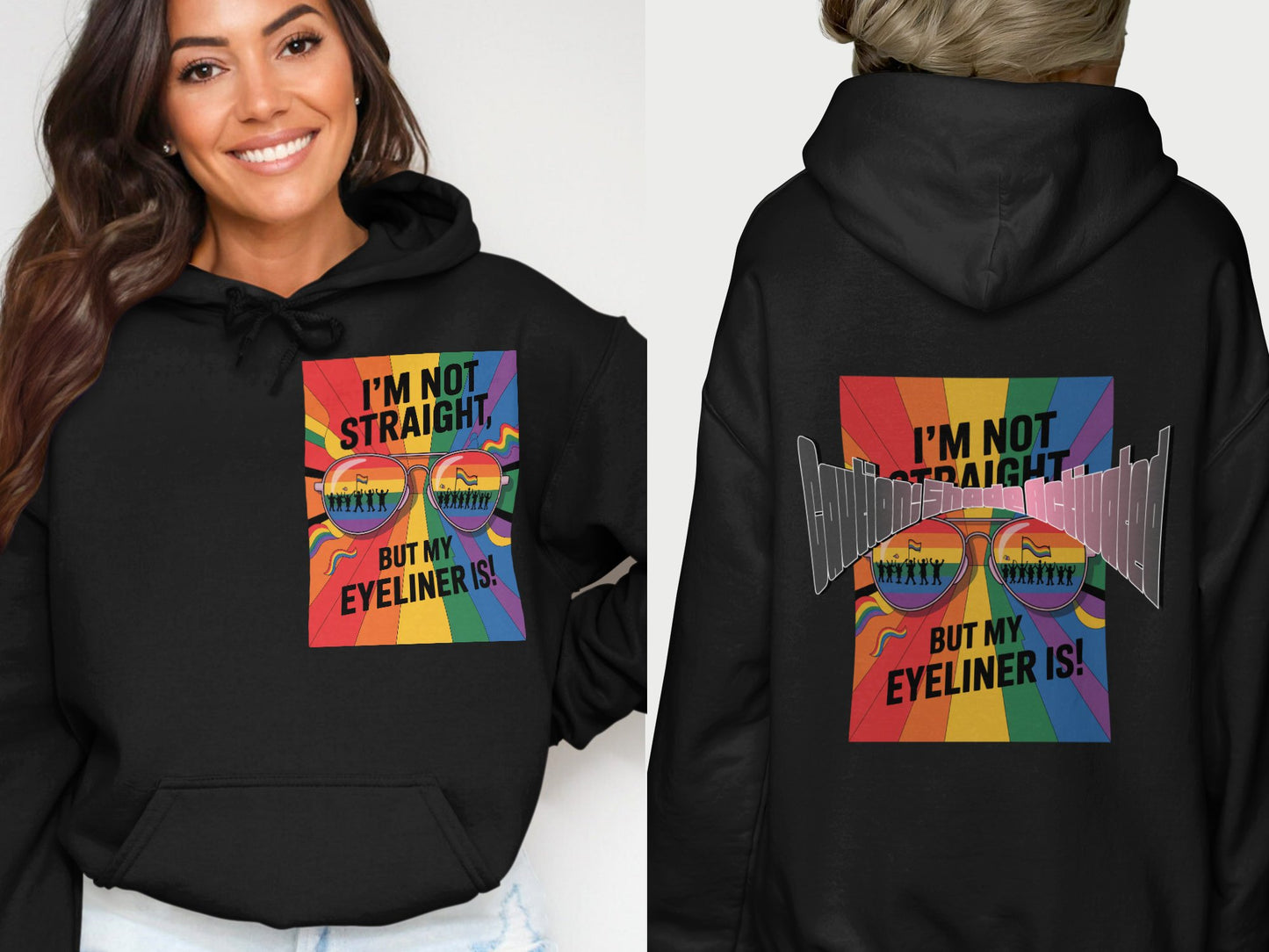 I'm Not Straight But My Eyeliner Is Hoodie product