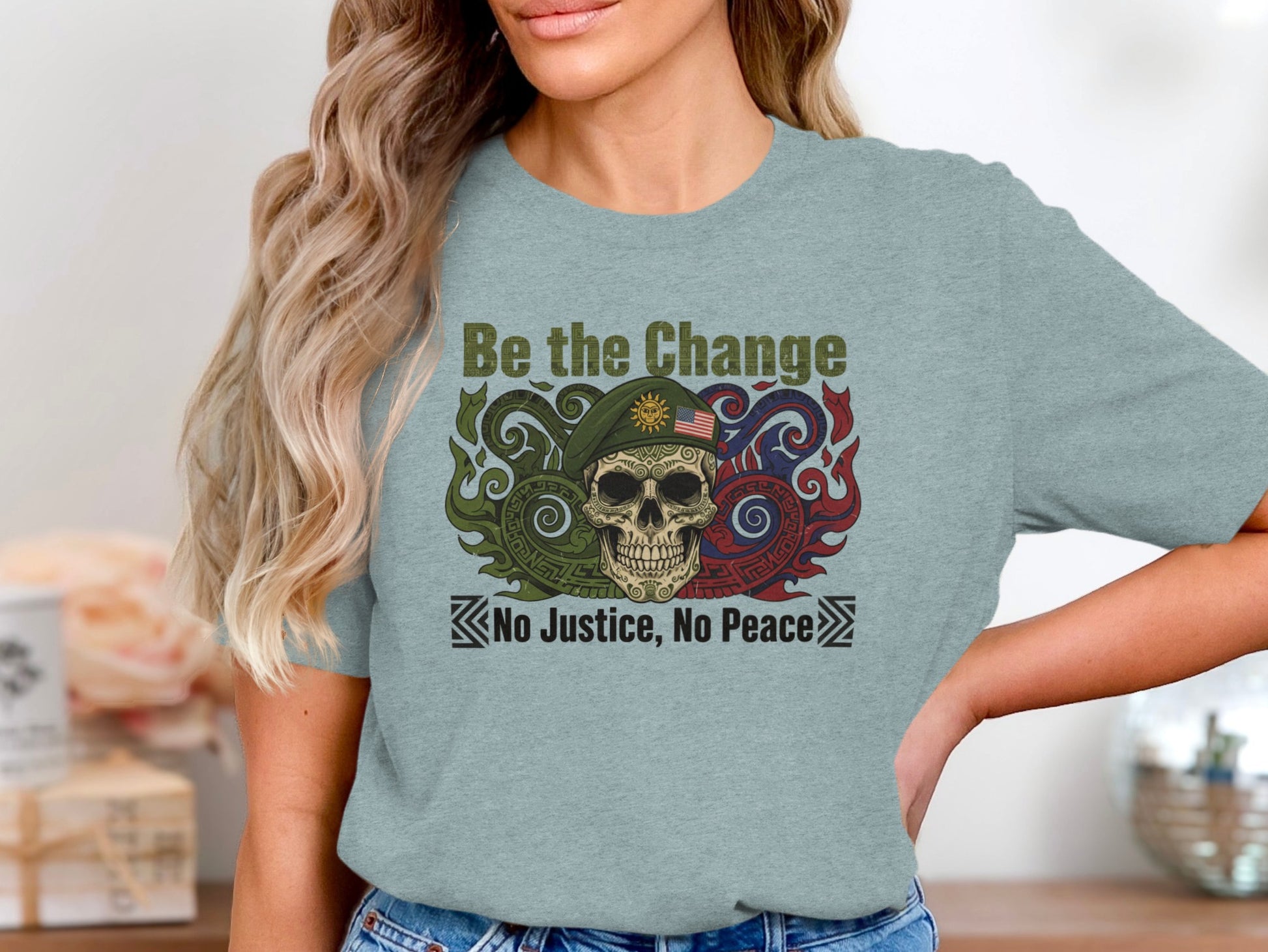 Be the Change No Justice No Peace Graphic Tee