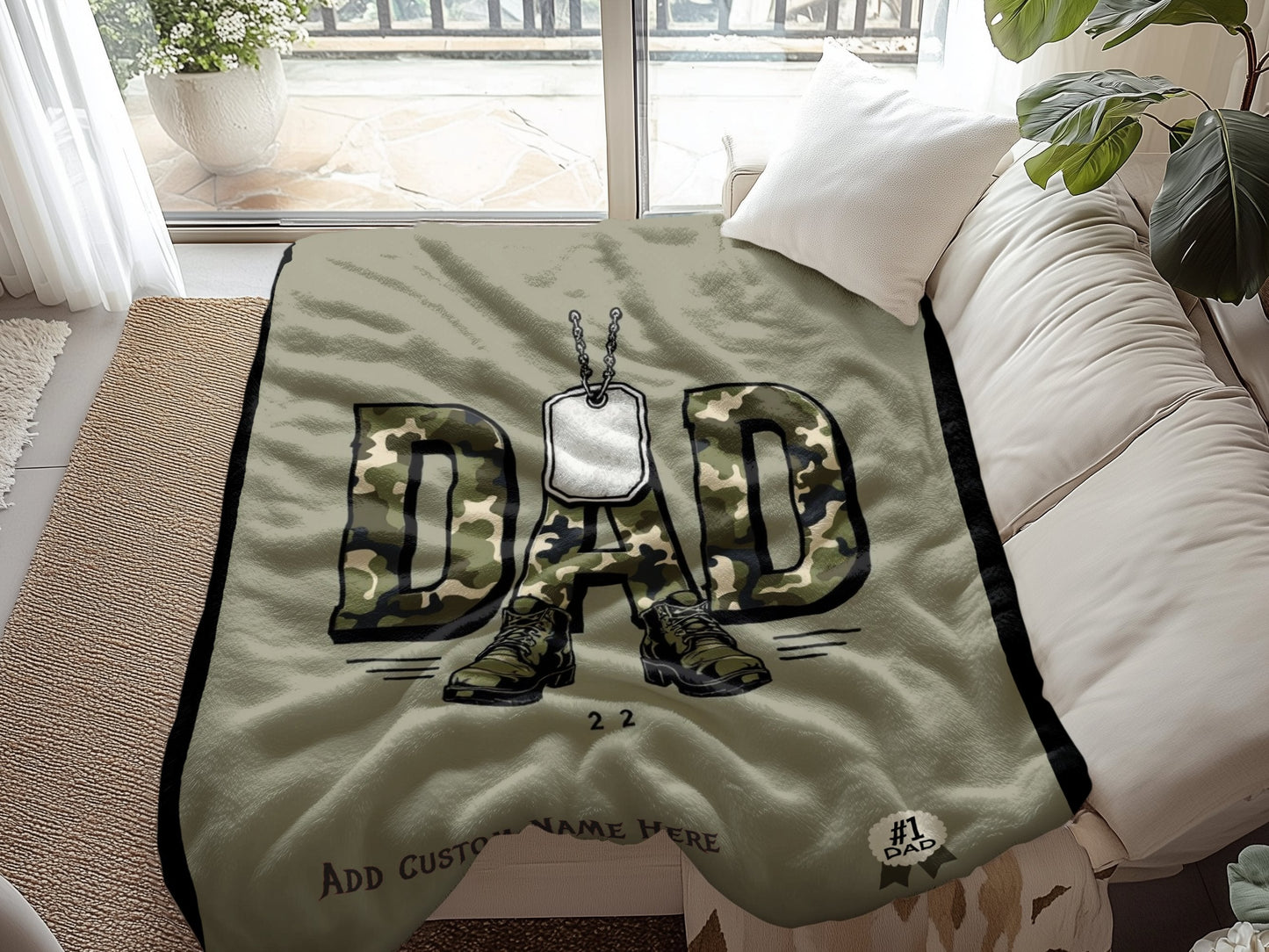 Military Dad Design Blanket Perfect Father Gift product type