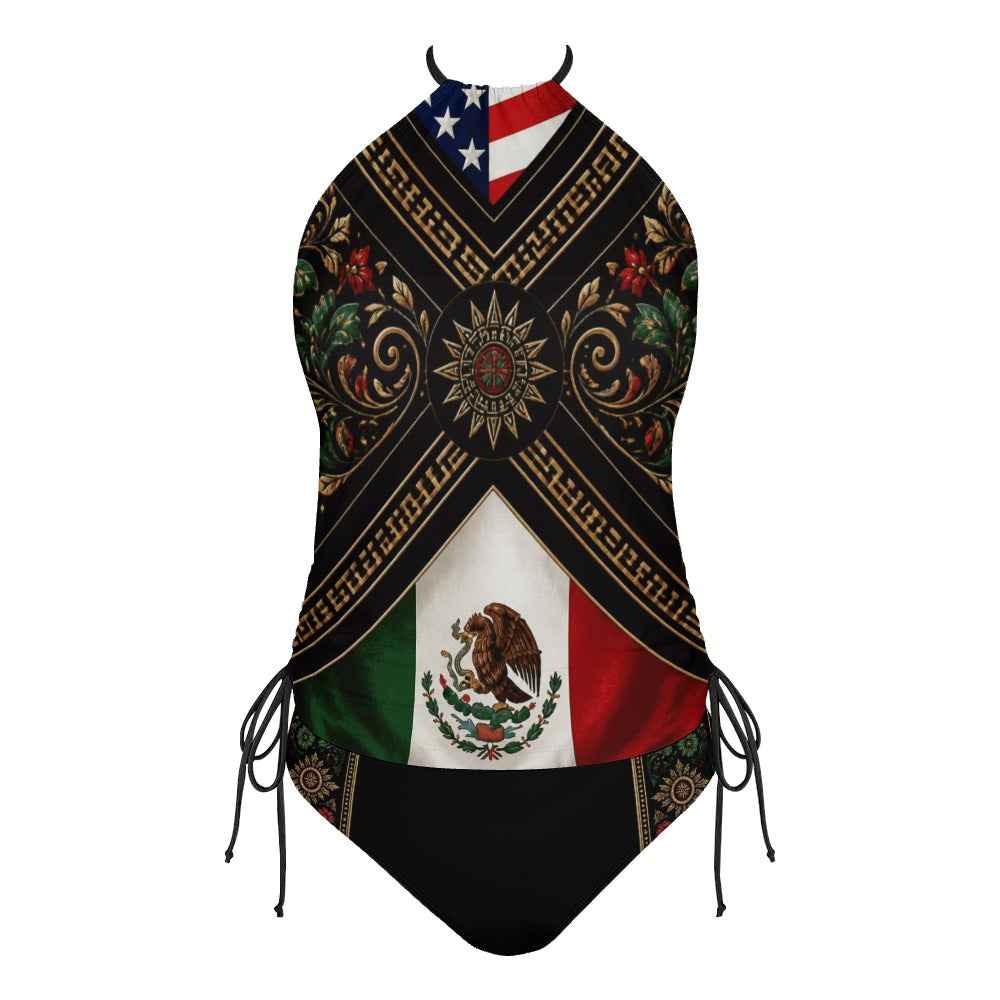 USA & MEXICO Bathing Suit Custom Designs by the Culture For Our Culture Proud AMEXican suimsut