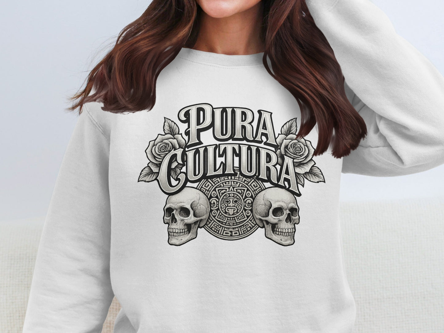 Pura Cultura Graphic Skull and Roses Design product