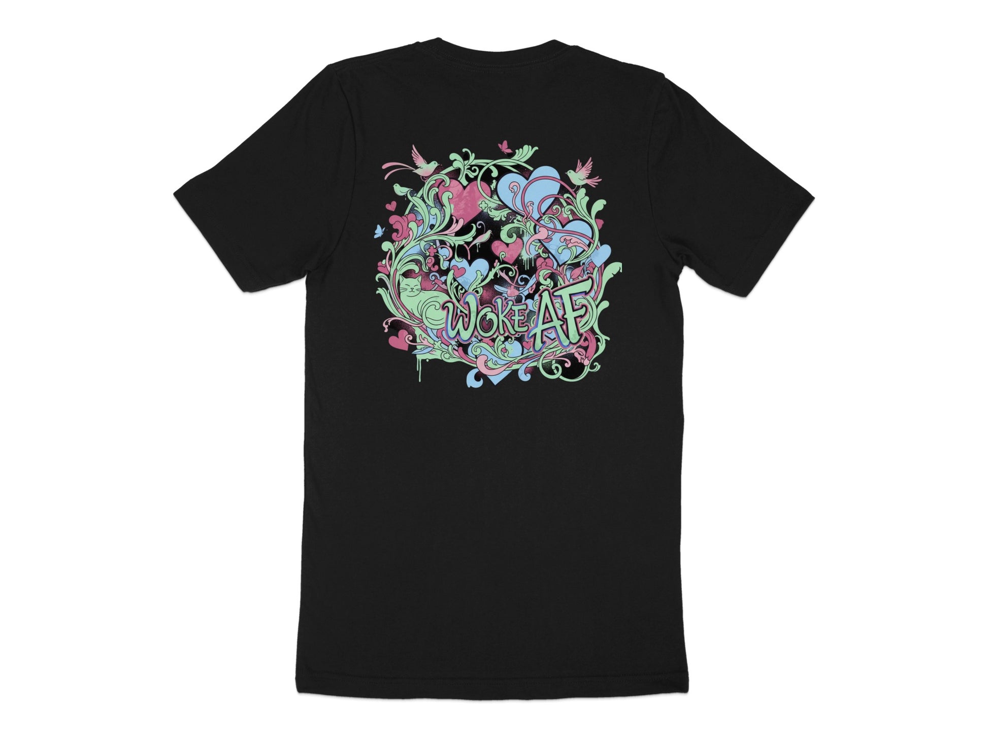 Woke AF Artistic Illustration Graphic T-shirt