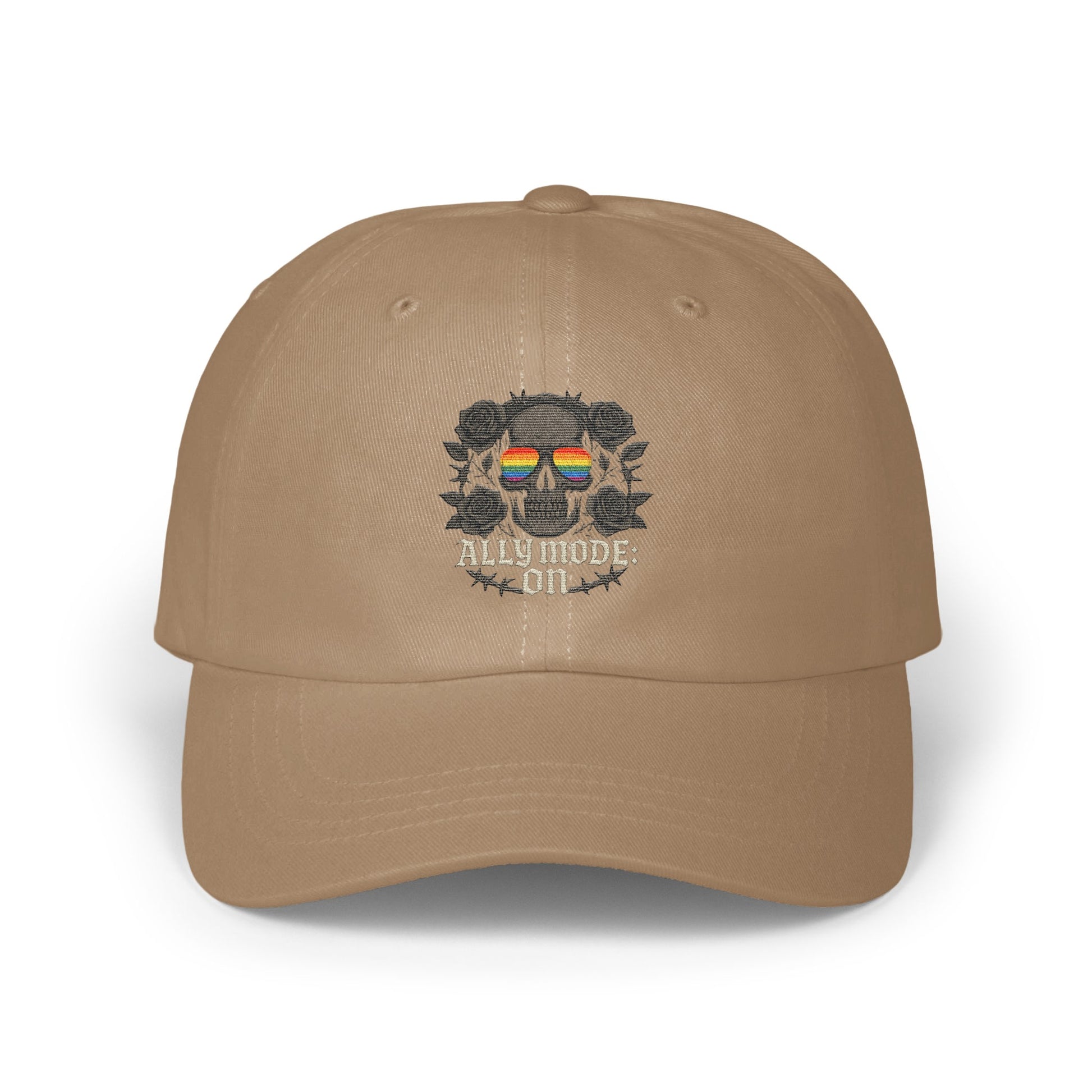 Ally Mode On Hat with Skull and Floral Design product type