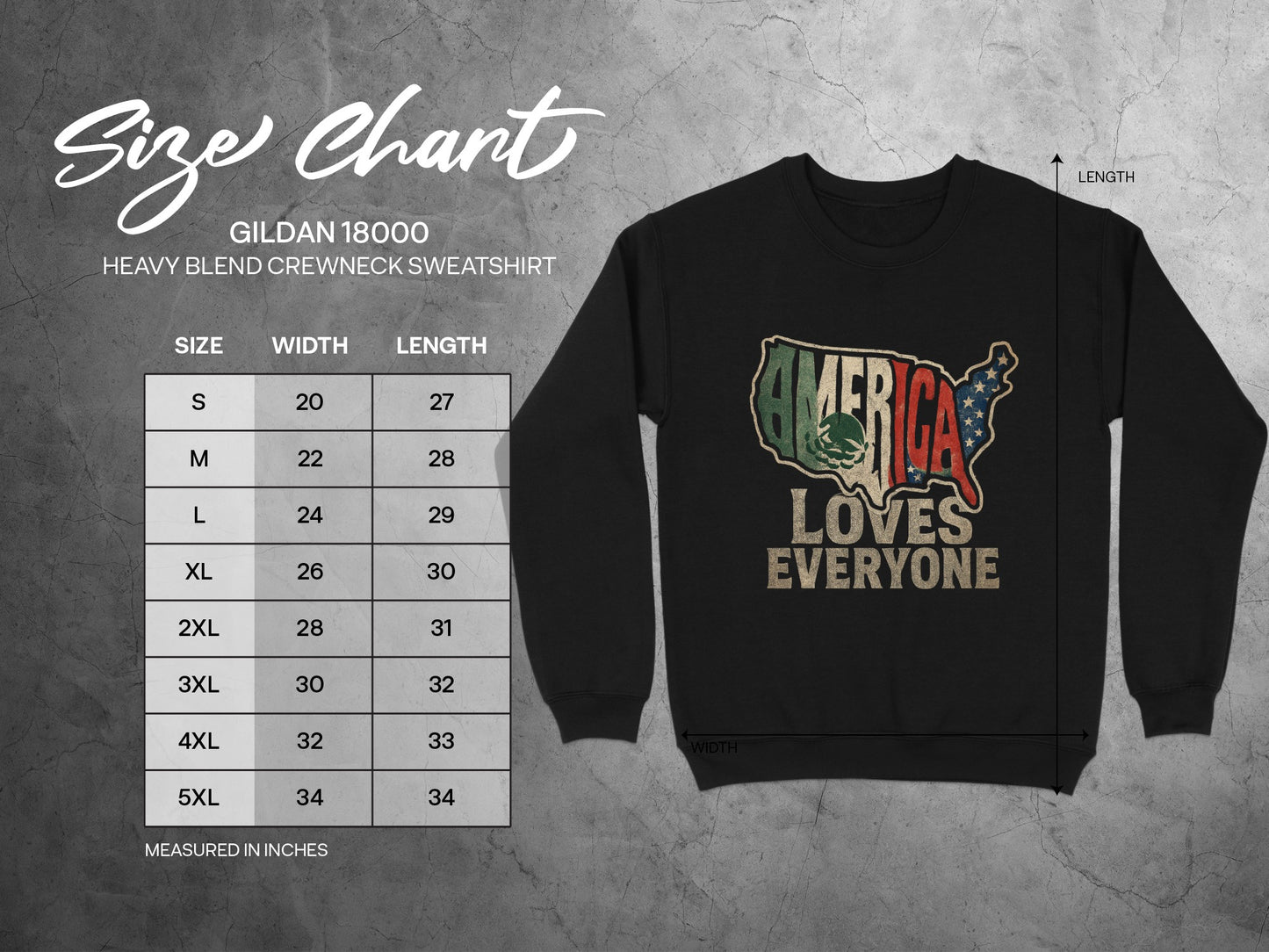 America Loves Everyone Graphic Sweatshirt product type
