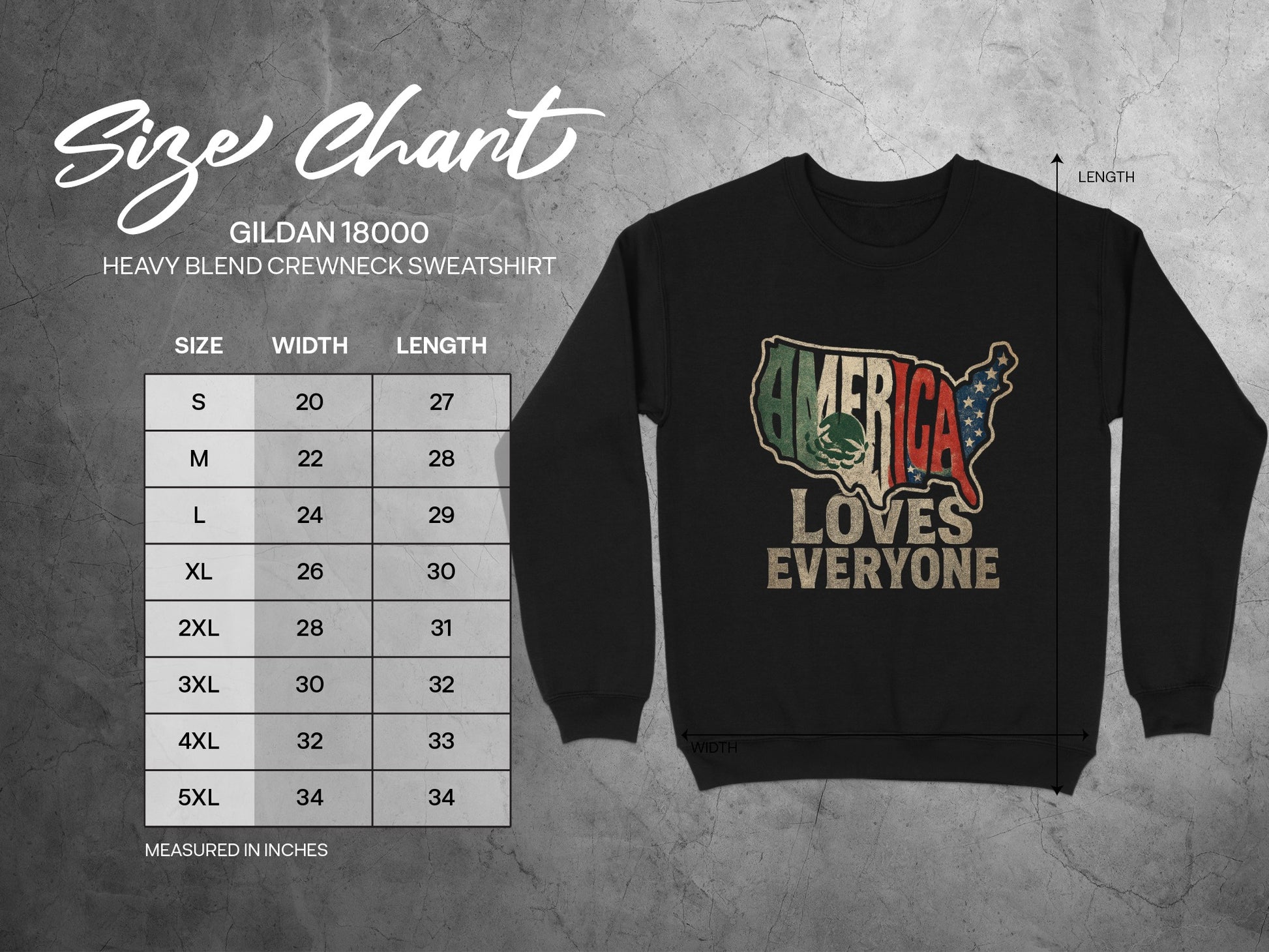 America Loves Everyone Graphic Sweatshirt product type