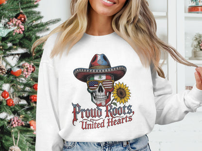 Patriotic Skull With Hat Proud Roots Sweatshirt product