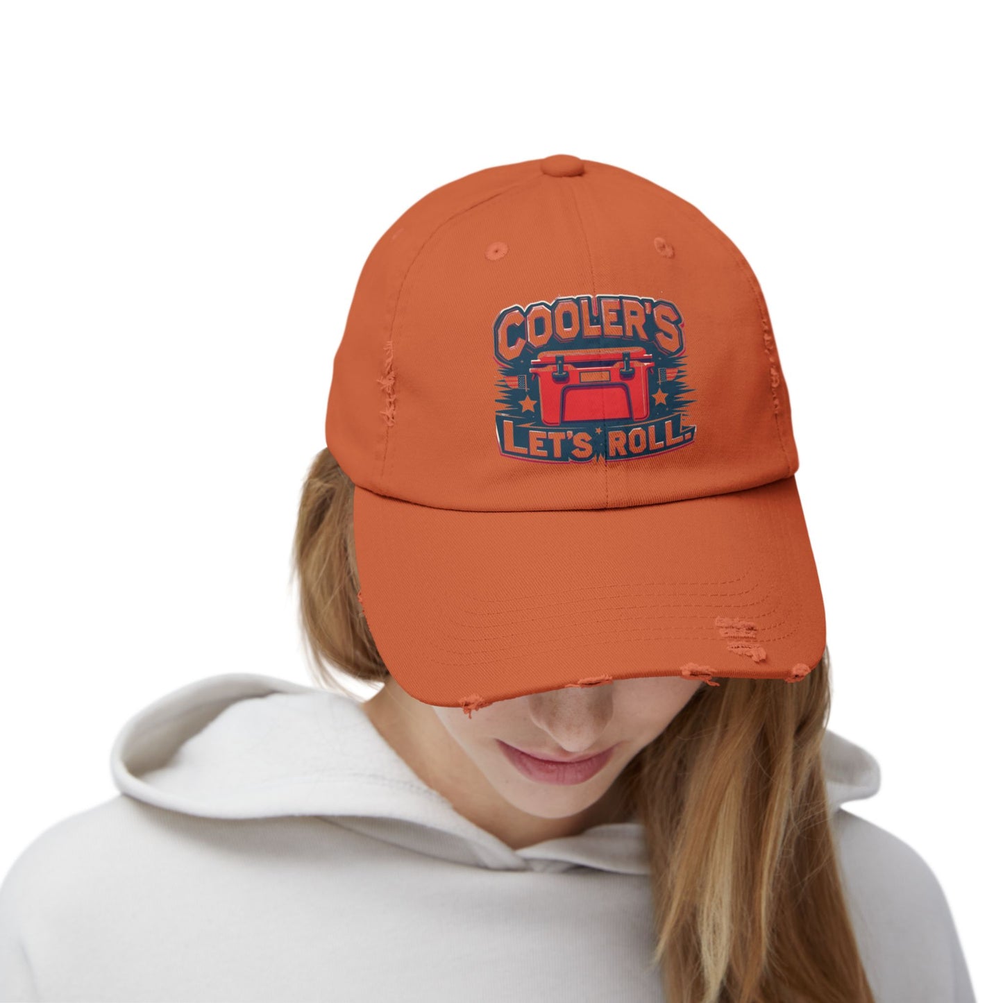 Cooler’s Let’s Roll Distressed Cap - Unisex Casual Headwear for Outdoor Adventures