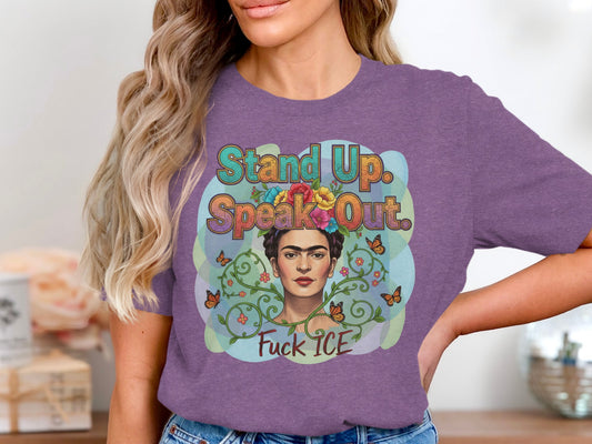 Stand Up Speak Out Fuck ICE Graphic TShirt product type