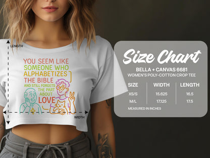 Humorous Alphabetizes Bible Love Crop Tee product