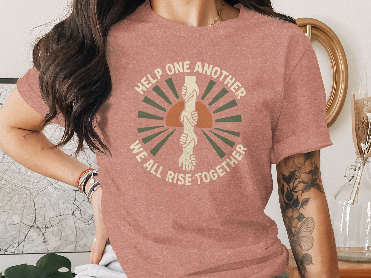 Help One Another We All Rise Together T-Shirt product
