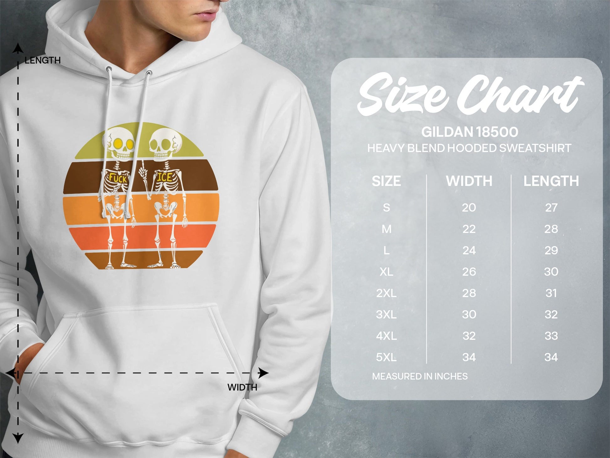Dancing Skeletons Sunset Graphic Hooded Sweatshirt product type