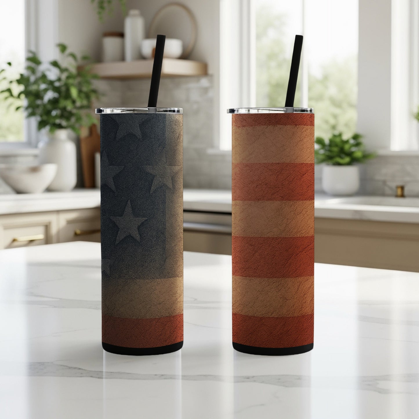 Vintage American Flag Insulated Tumbler Mug Product