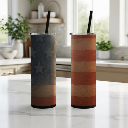 Vintage American Flag Insulated Tumbler Mug Product