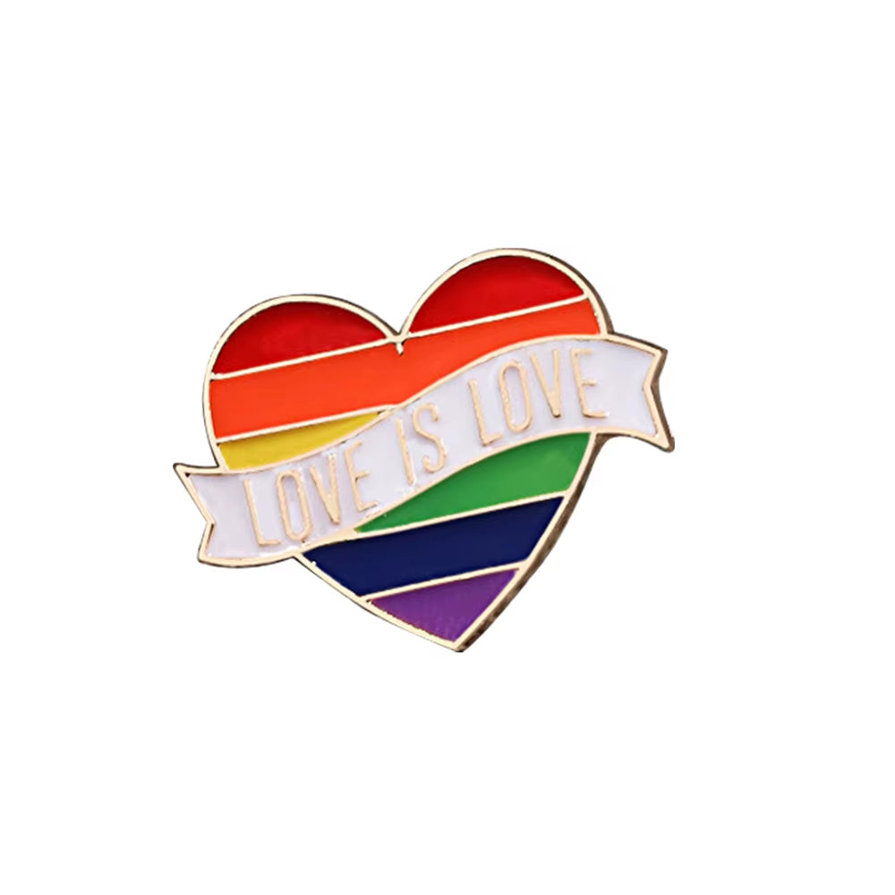 Celebrate Love with Our Custom Rainbow Enamel Pins - Stylish LGBT Brooches Featuring Heart and Gesture Designs for Bags, Shirts, and Lapels - Perfect Unique Jewelry Gifts