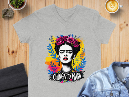 Vibrant Artistic Design Chinga Tu Maga Graphic Shirt