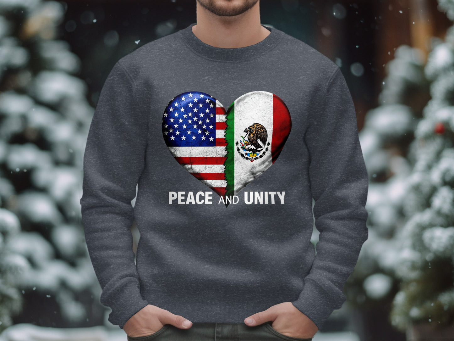 Peace and Unity USA Mexico Flag Sweatshirt product