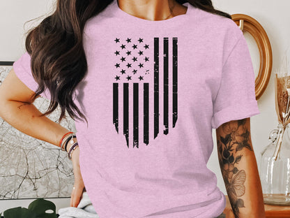 Distressed American Flag Graphic T-shirt product type