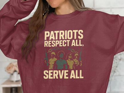 Patriots Respect All Serve All Graphic Sweatshirt product