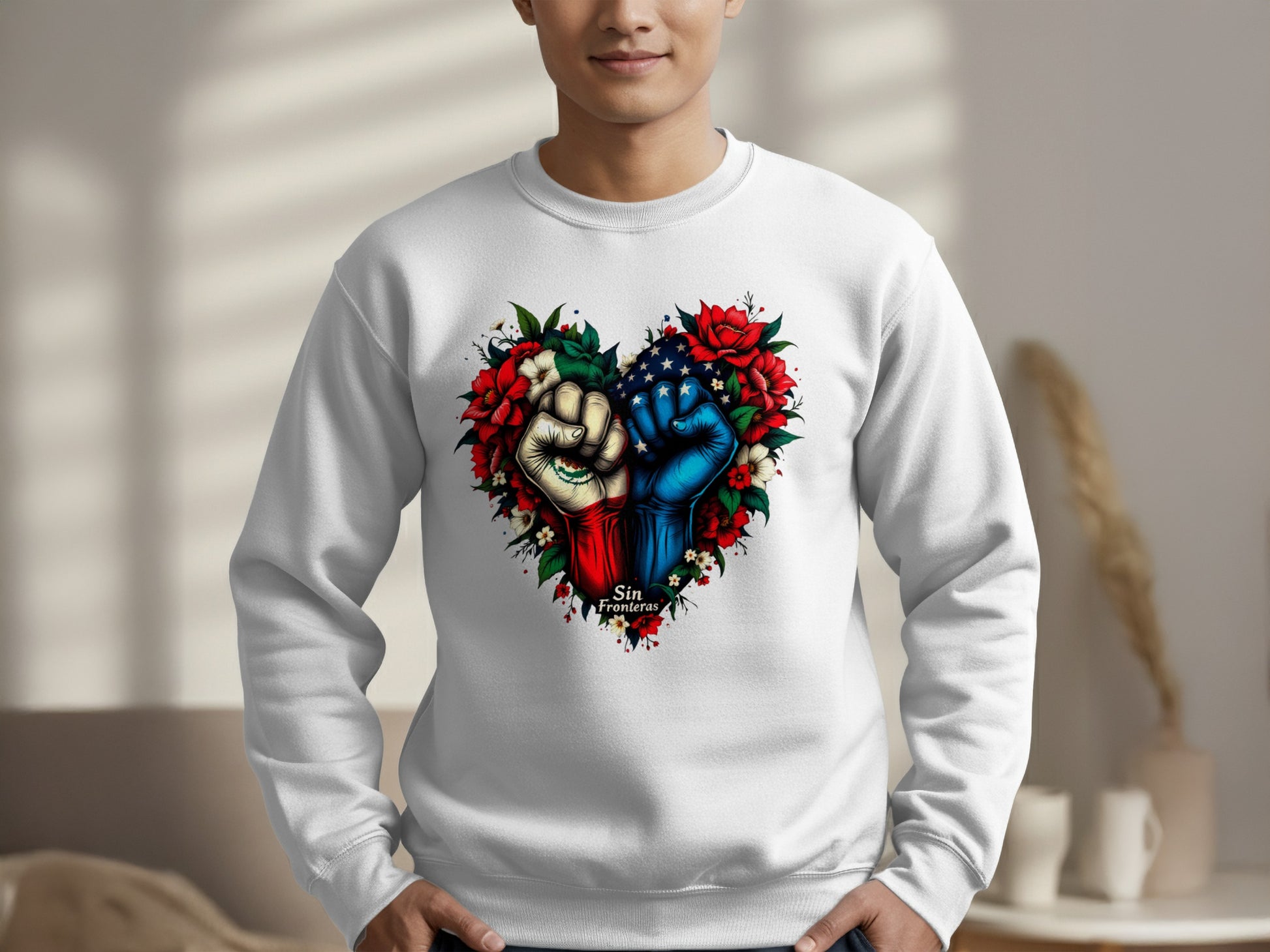 Breathtaking Artistic Heart and Roses Sweatshirt product