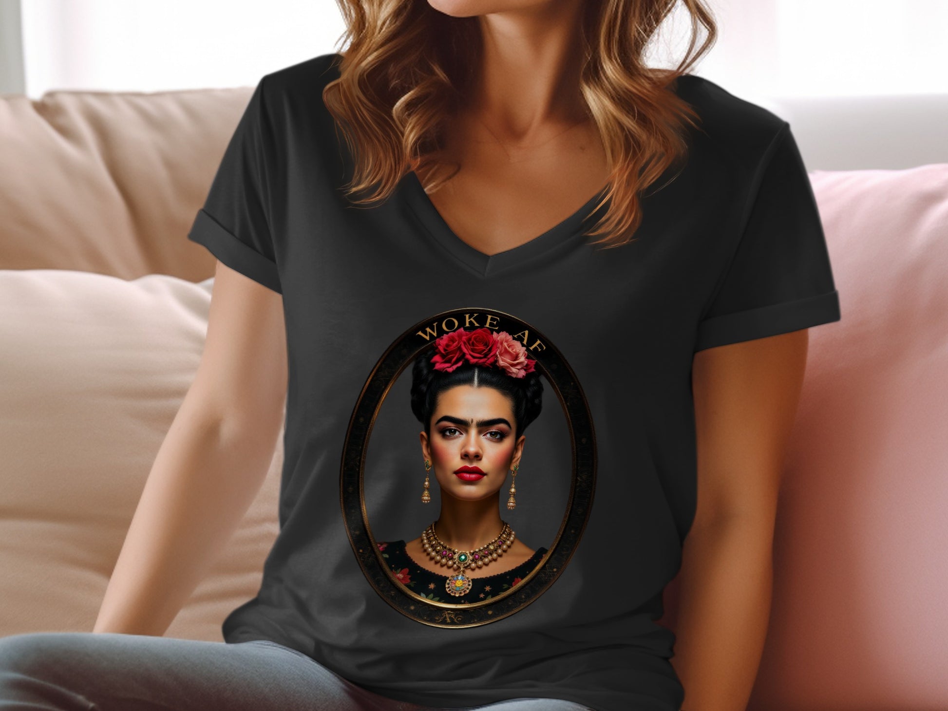 Stylish Graphic V-Neck T-Shirt Fashionable product