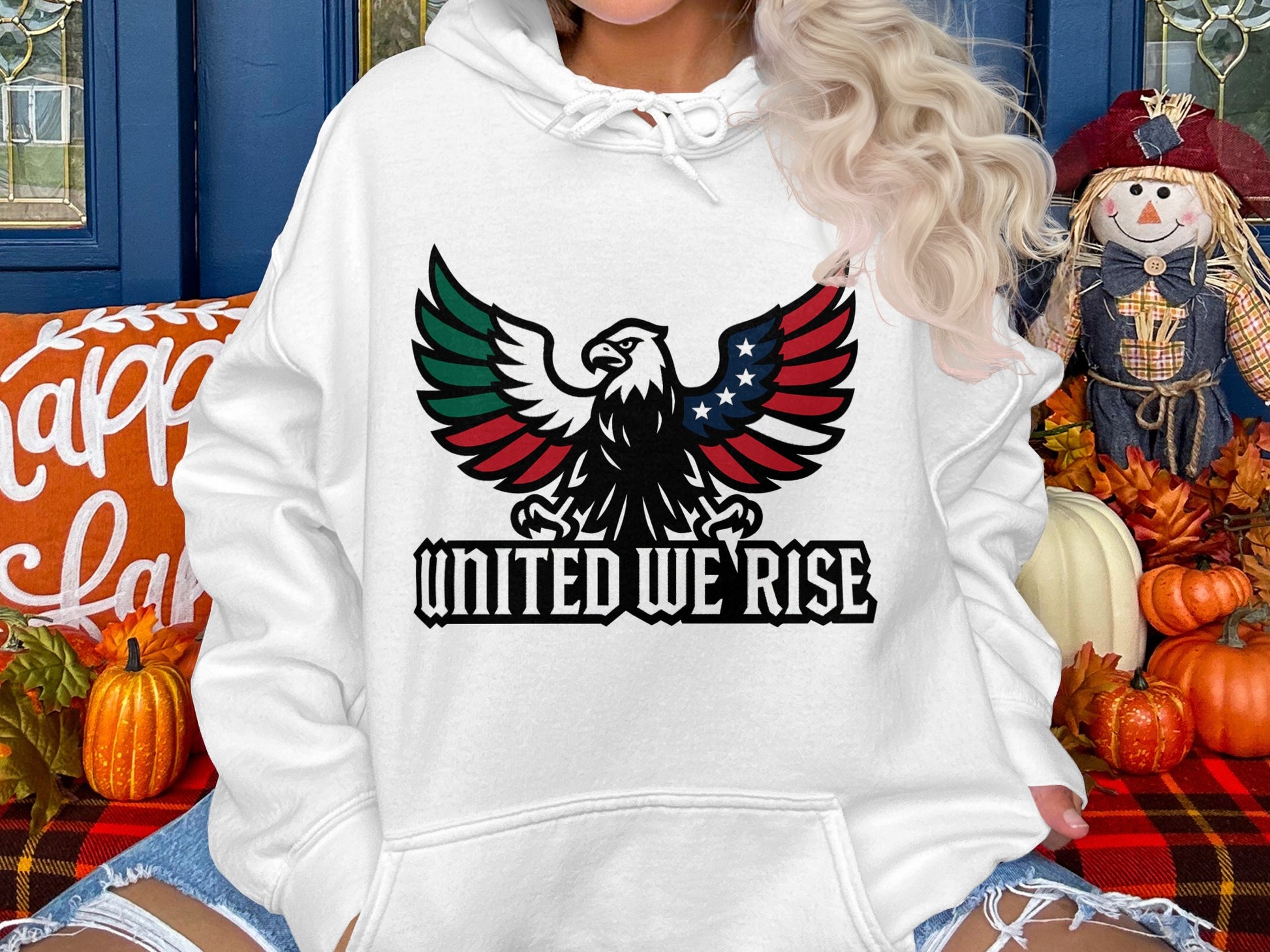 United We Rise Patriotic Eagle Hoodie product