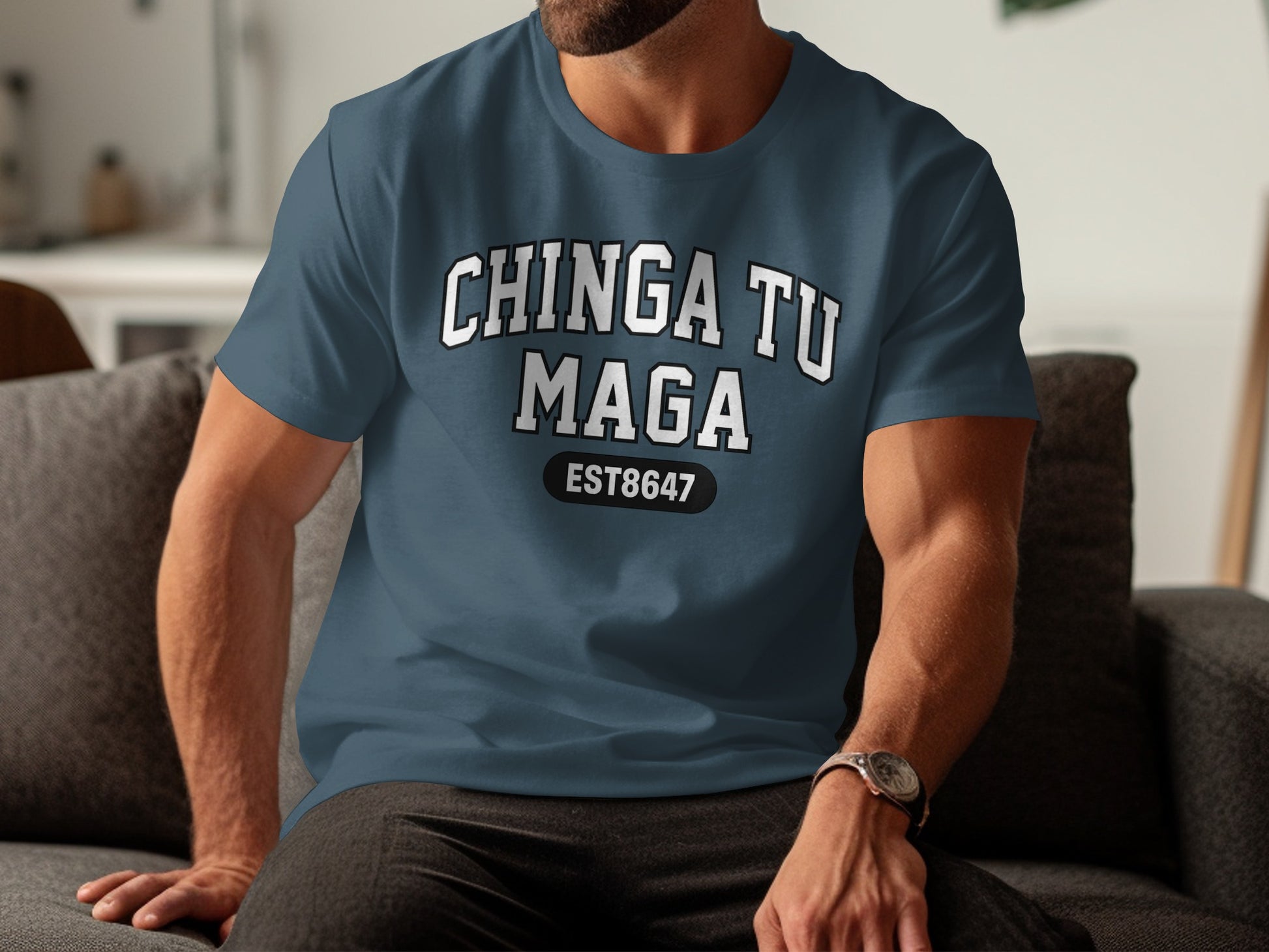 Chinga Tu Maga EST8647 Graphic Statement Tee
