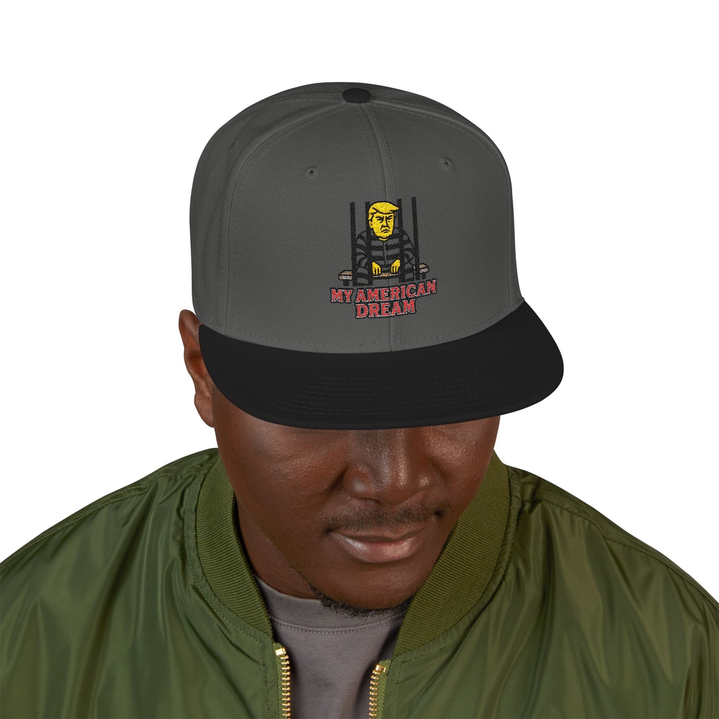 Anti Trump Hat, My American Dream Embroidered Snapback Hat - Stylish Cap for Everyday Wear, Perfect for Casual Outings, Birthdays, Streetwear Fashion, Gift for Him/Her