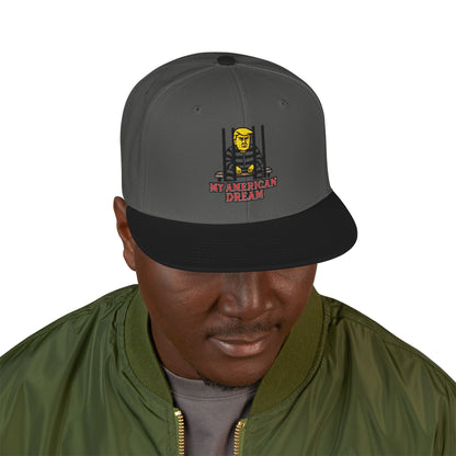 Anti Trump Hat, My American Dream Embroidered Snapback Hat - Stylish Cap for Everyday Wear, Perfect for Casual Outings, Birthdays, Streetwear Fashion, Gift for Him/Her