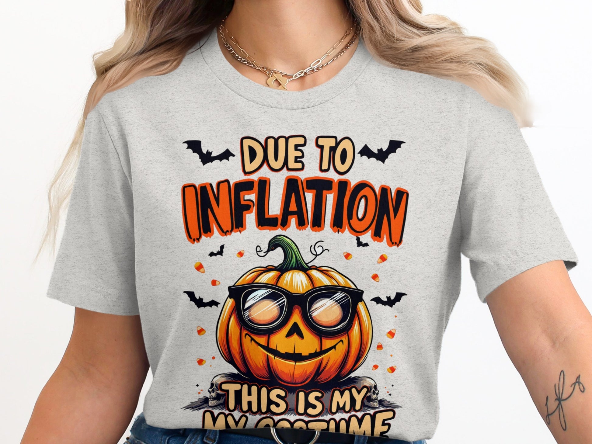 Due to Inflation Pumpkin Costume T-Shirt product