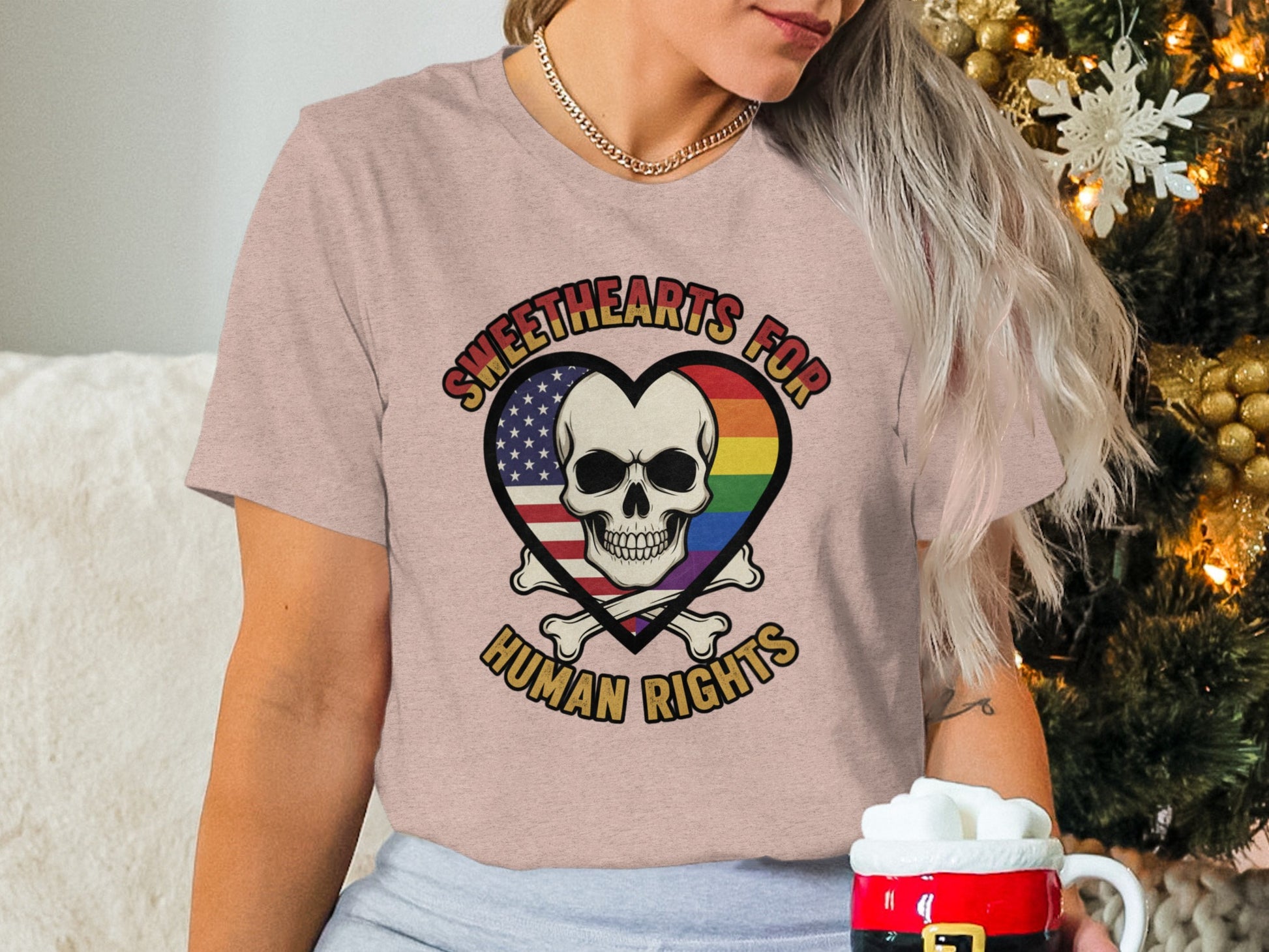 Sweethearts For Human Rights Skull T-Shirt