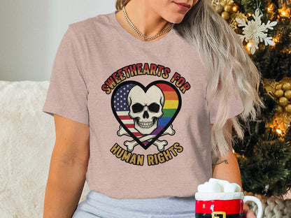Sweethearts For Human Rights Skull T-Shirt
