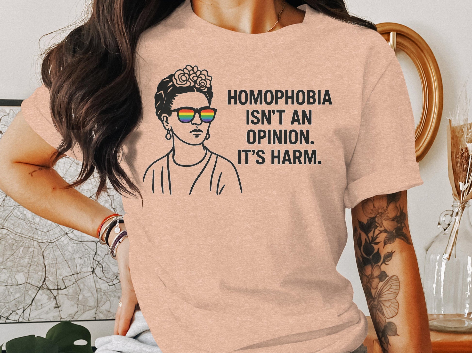 Homophobia Isn't an Opinion It's Harm T shirt product