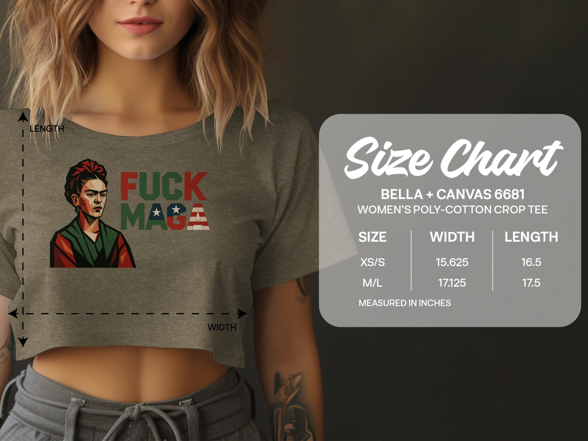 Bella + Canvas 6681 Women's Poly-Cotton Crop Tee product