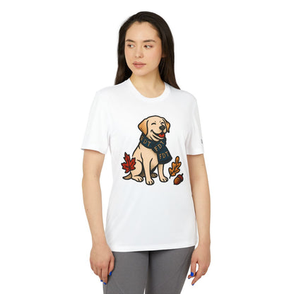 Cute Dog with Leaves Graphic T-Shirt