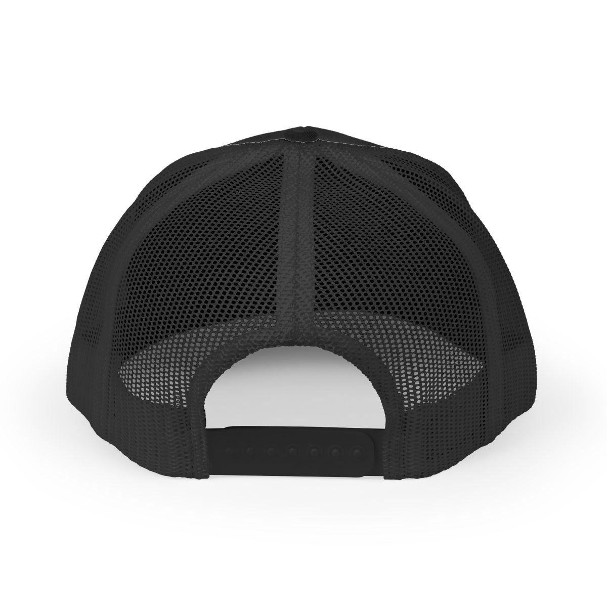 Adjustable Mesh Back Black Trucker Hat Snapback Cap