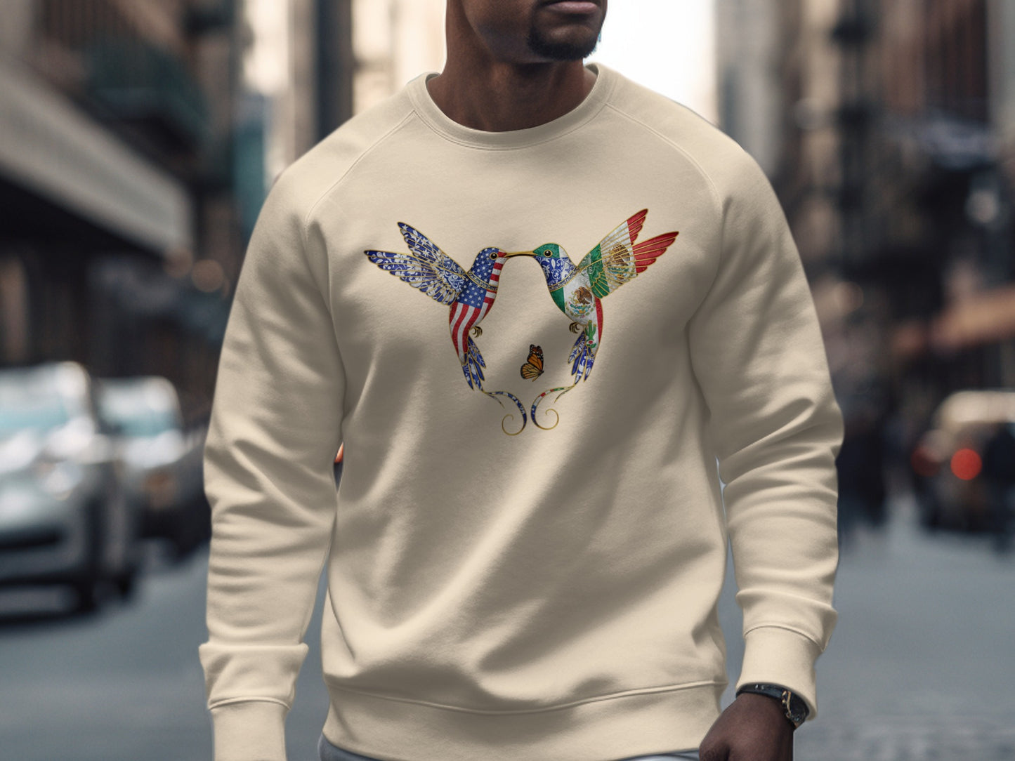 Hummingbird Graphic Crewneck Unisex Sweatshirt