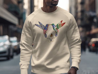 Hummingbird Graphic Crewneck Unisex Sweatshirt
