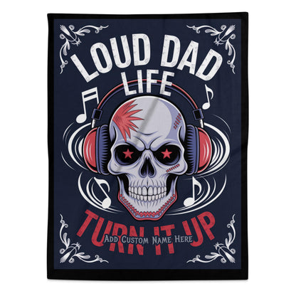 Loud Dad Life Turn It Up Customizable Skull product
