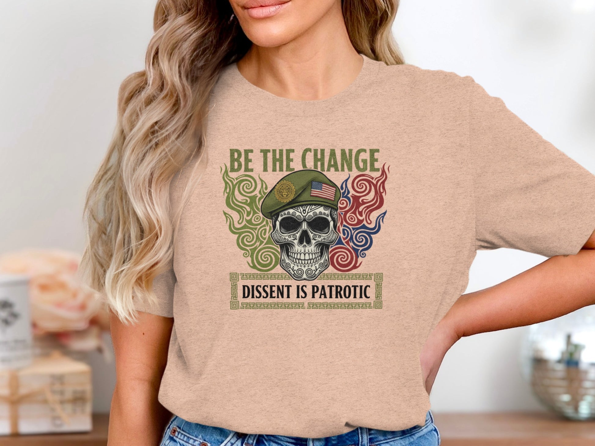 Be the Change Dissent is Patriotic Graphic Tee